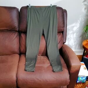 UNBRANDED 2XL OLIVE GREEN COTTON/POLY LEGGINGS